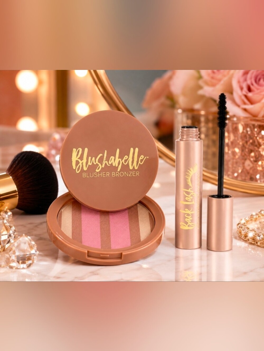 Belle Beauty Blushabelle Blush Bronzer& Back Lash XL high-definition Mascara